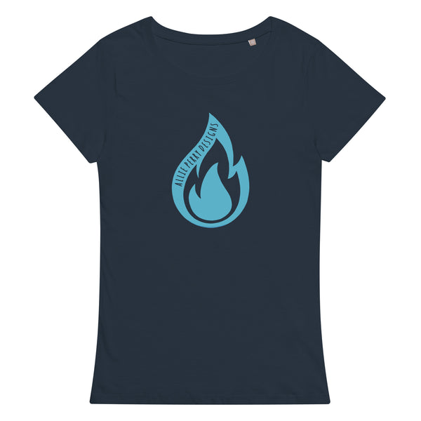 Flame Women’s Basic Organic T-Shirt (Aqua)