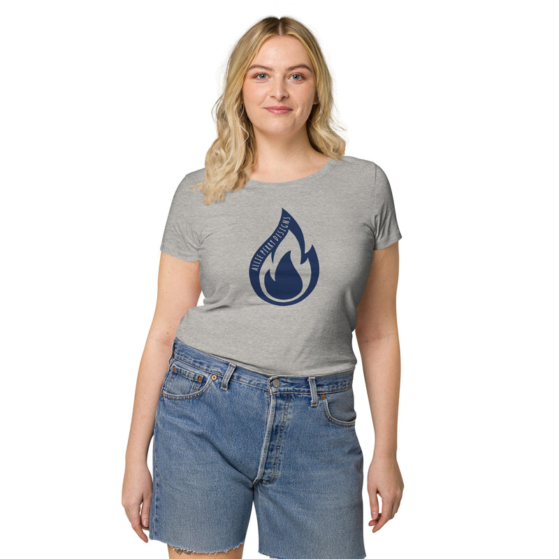 Flame Women’s Basic Organic T-Shirt (Navy)