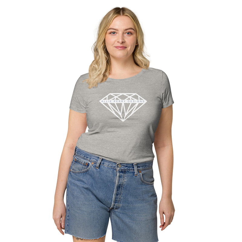 Allie Perry Designs White Diamond Women’s Basic Organic T-Shirt